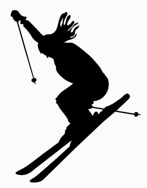 Лыжница силуэт