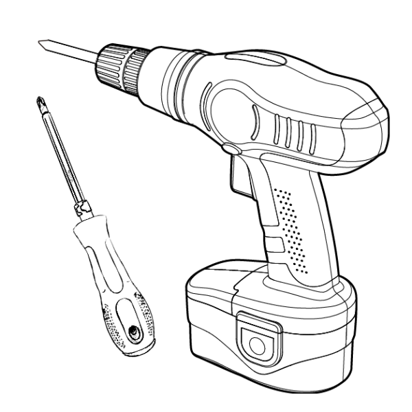 Шуруповерт схематично