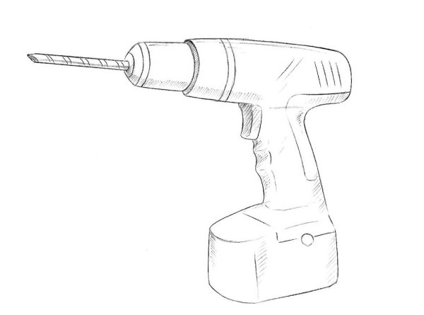 Дрель раскраска