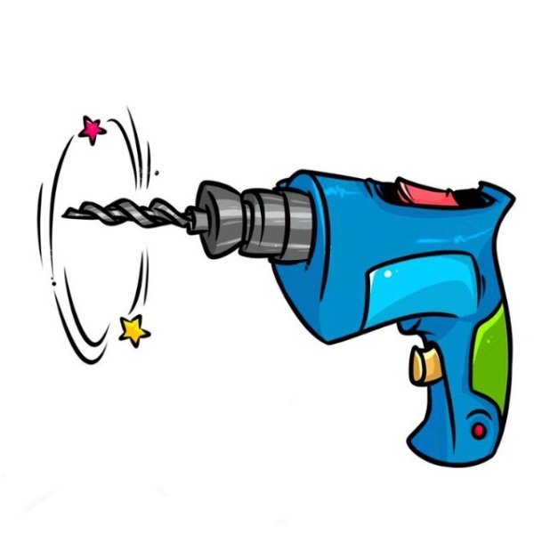 Дрель раскраска