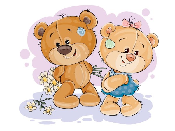 Медвежата картинки цветные