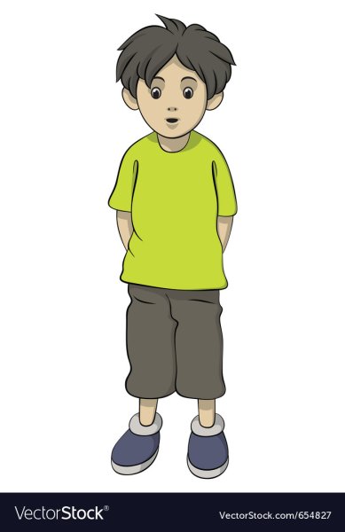 Мультяшный парень в футболке