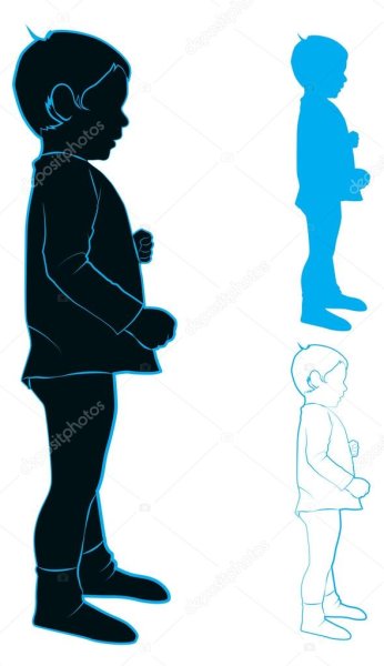 Ребенок в профиль в полный рост