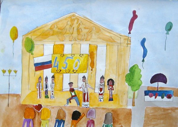 Салют над городом рисование в старшей группе