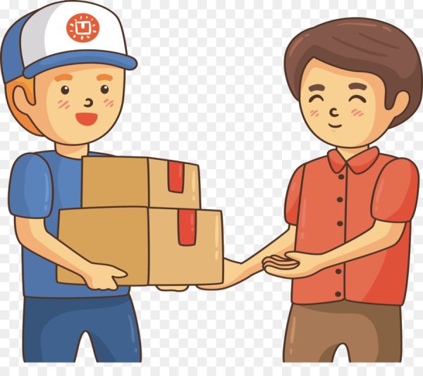 Курьер нарисованный