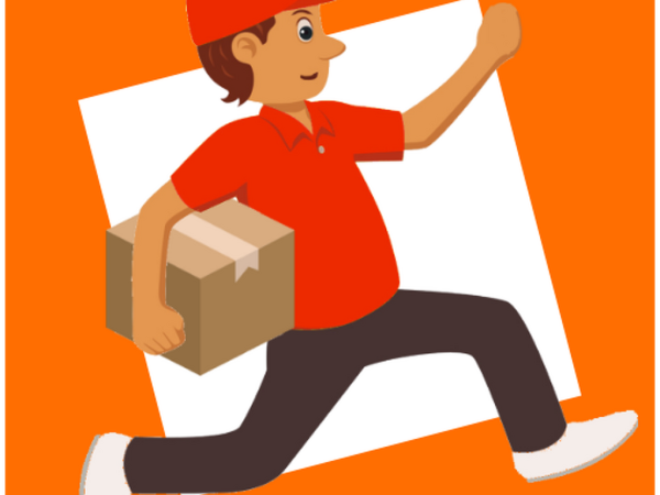 Курьер рисунок