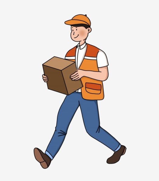Курьер иллюстрация