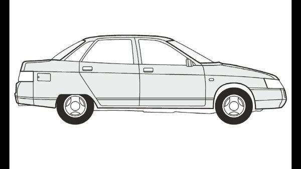 ВАЗ 2110 вид сбоку рисунок