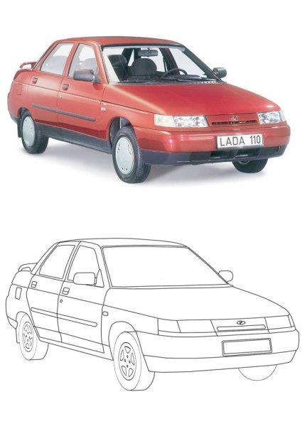 Раскраска ВАЗ 2110