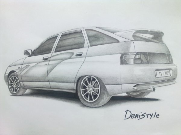 ВАЗ 2112 карандашом