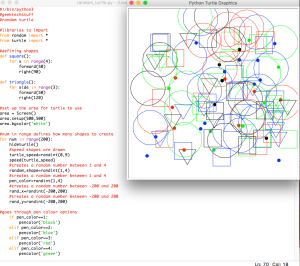 Команды Черепашки Python