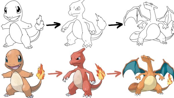 Шайни Чармандер Чармелеон и Чаризард