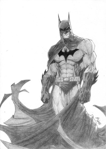 Первый рисунок Бэтмена