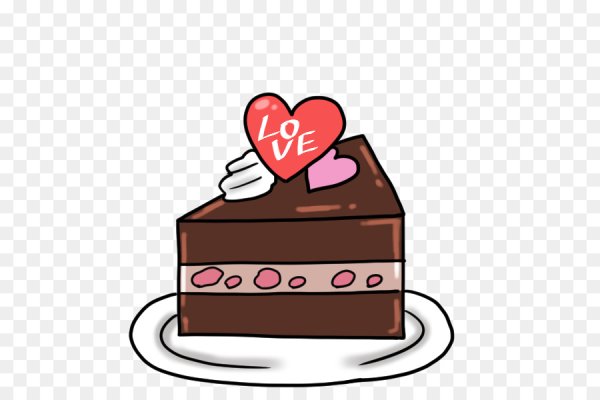 Кусок шоколадного торта рисунок