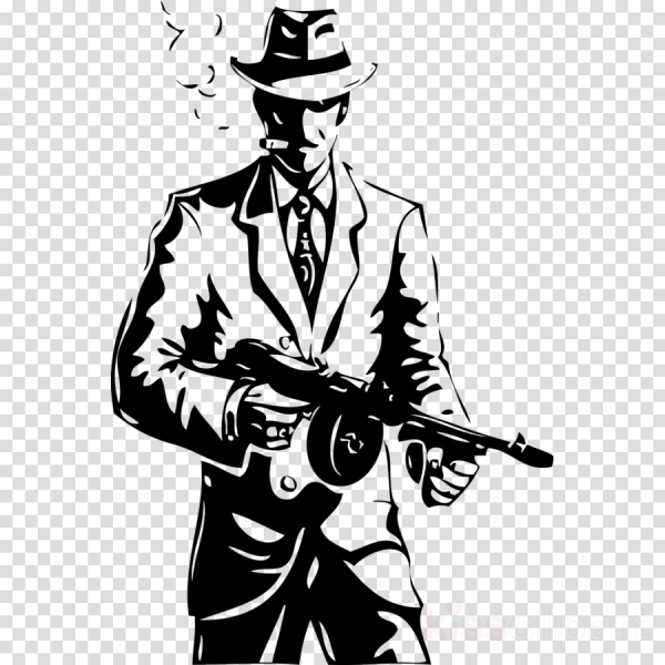 Мафиози на белом фоне