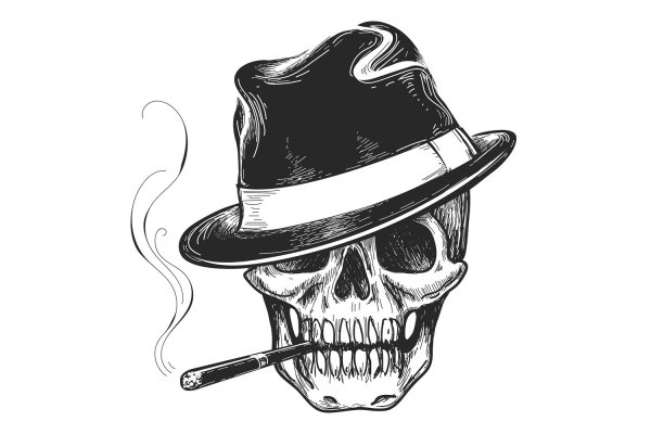 Череп с сигарой