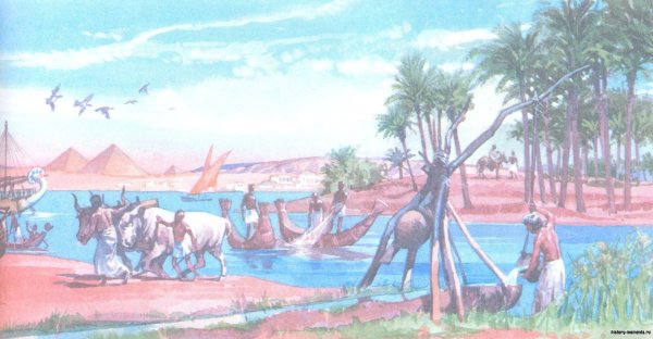 Разлив Нила в древнем Египте