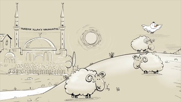 Детские иллюстрации к празднику Курбан байрам