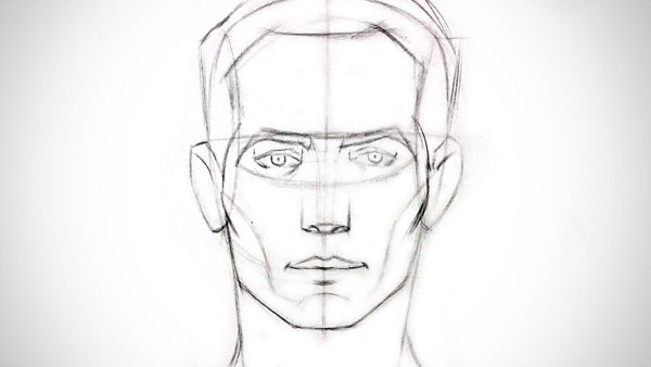 Схематический портрет лица