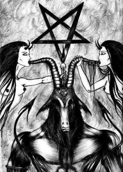 Сатанинская коза тату