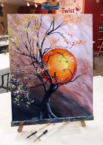 Белые цветы акриловыми красками мастер класс