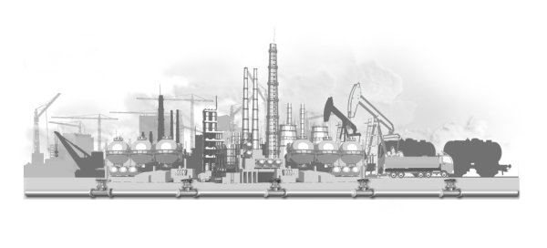 Промышленность на белом фоне