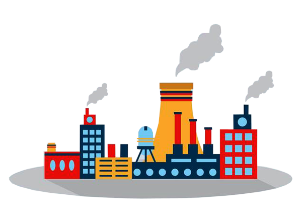 Завод для детей на прозрачном фоне