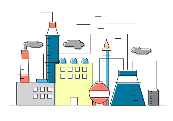 Завод иллюстрация