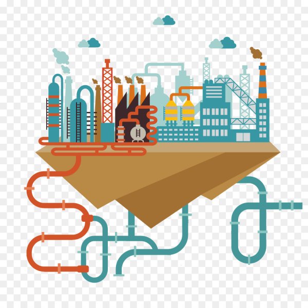 Промышленность на белом фоне