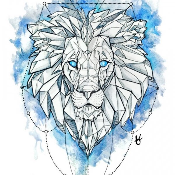 Геометрическая голова Льва