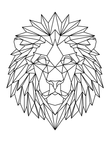 Геометрическая голова Льва