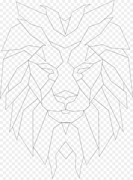 Геометрическая голова Льва