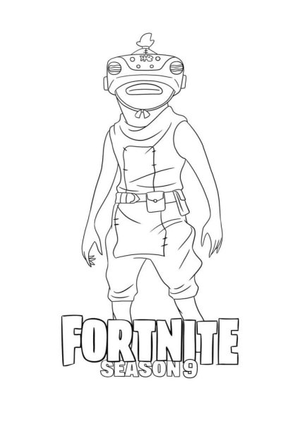 Карасик из ФОРТНАЙТ раскраска