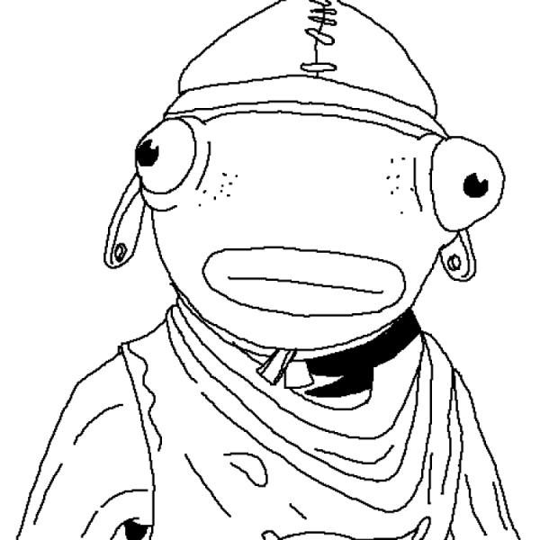 Карась из ФОРТНАЙТ раскраска