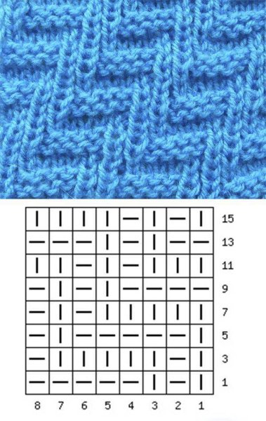 Узор рыбий хвост спицами