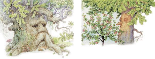 Ушинский спор деревьев иллюстрации