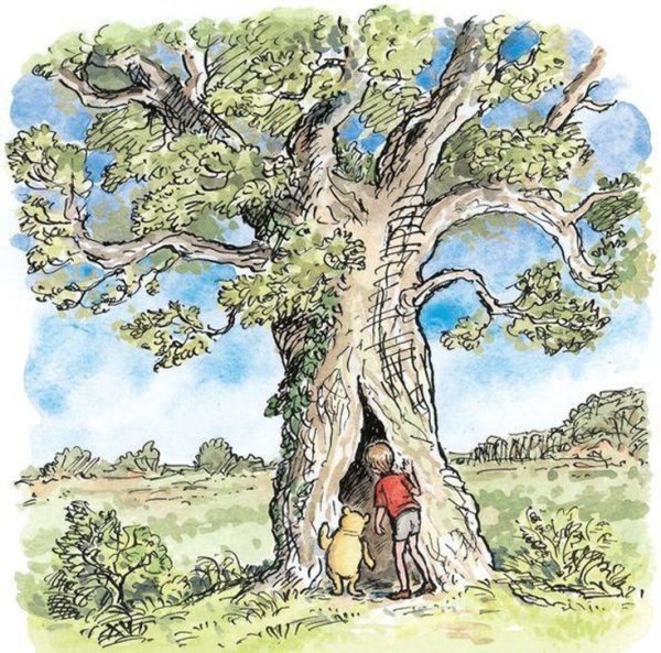 Сказочный дуб с дуплом