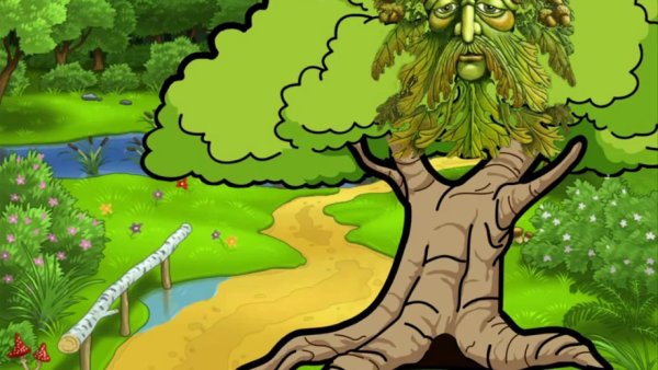 Сказочный дуб рисунок