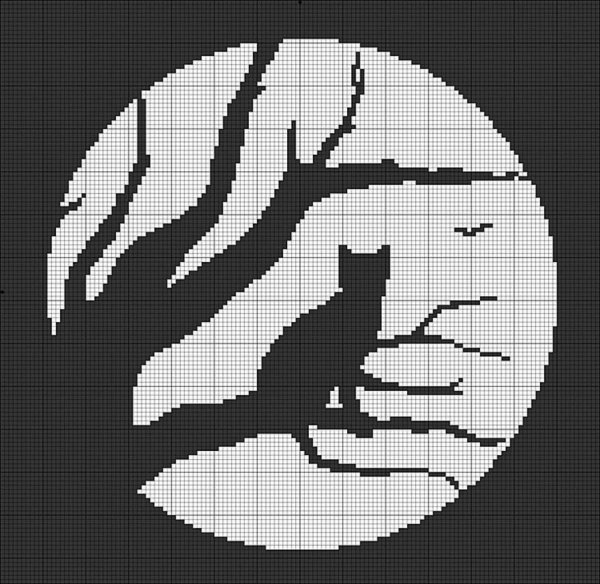 Вышивание монохром