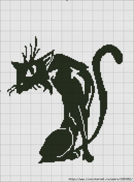 Монохромная вышивка крестом