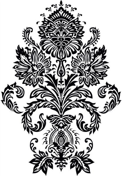 Симметричный цветочный орнамент