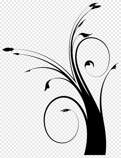 Черно-белые картинки на прозрачном фоне