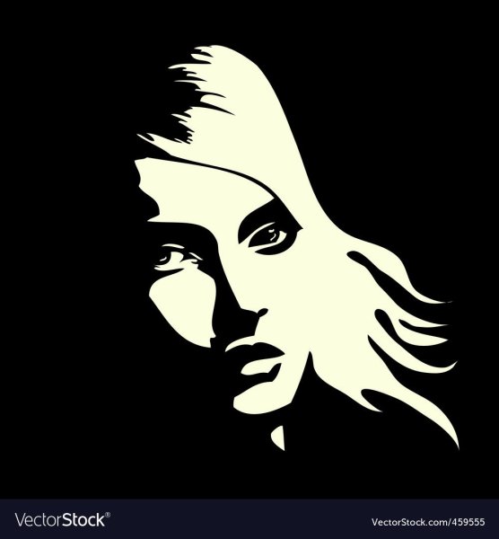 Силуэт лица девушки