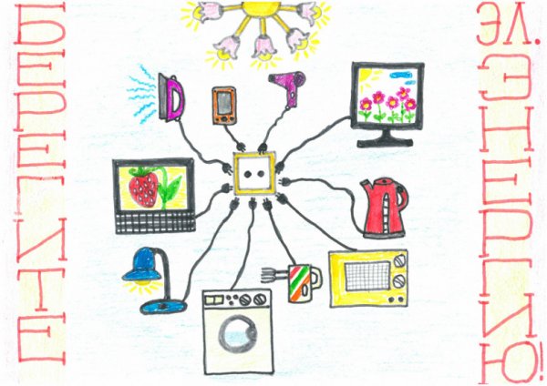Детские рисунки про электричество