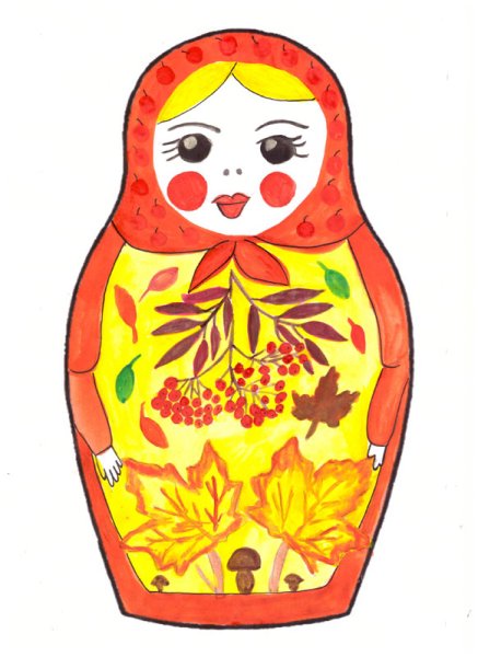 Осенние матрешки для дошкольников