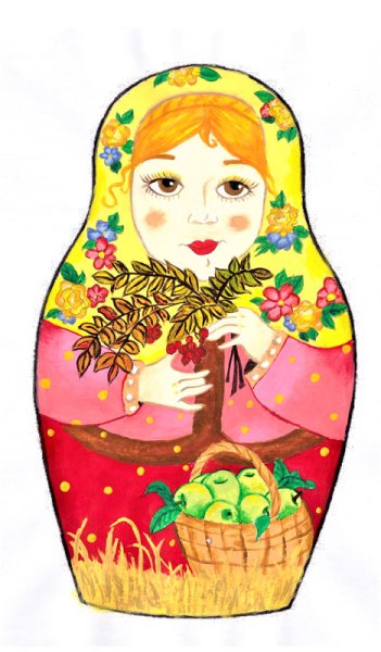 Матрешка в осеннем уборе