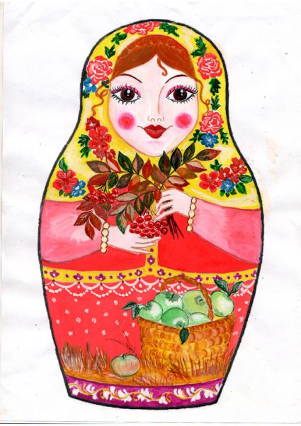 Матрешка в осеннем уборе