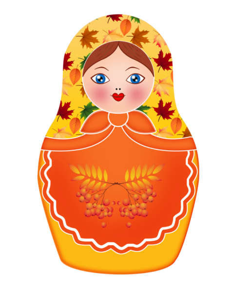 Матрешка картинка для детей на прозрачном фоне