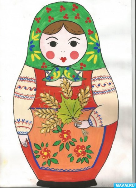 Матрешка декоративное рисование
