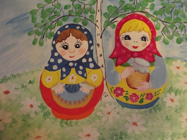 Семеновская Матрешка раскраска